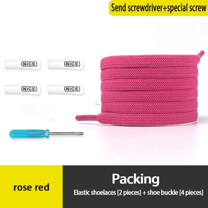 No Tie Elastic Sneakers Flat Shoe Laces for Kids & Adults