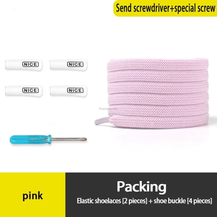No Tie Elastic Sneakers Flat Shoe Laces for Kids & Adults