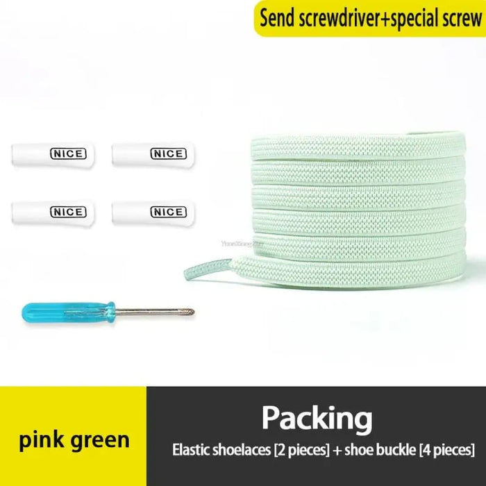 No Tie Elastic Sneakers Flat Shoe Laces for Kids & Adults