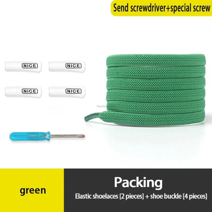 No Tie Elastic Sneakers Flat Shoe Laces for Kids & Adults