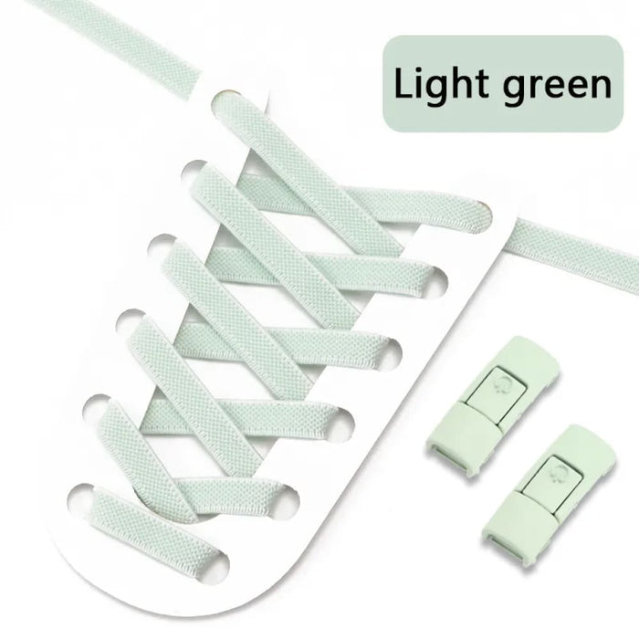 Elastic Sports Colourful Press Lock Without Ties 8mm Flats