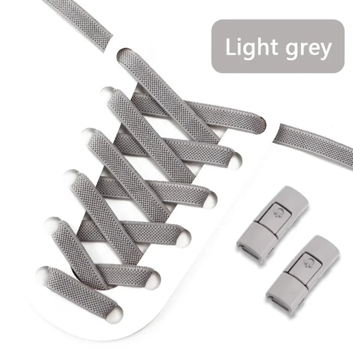 Elastic Sports Colourful Press Lock Without Ties 8mm Flats