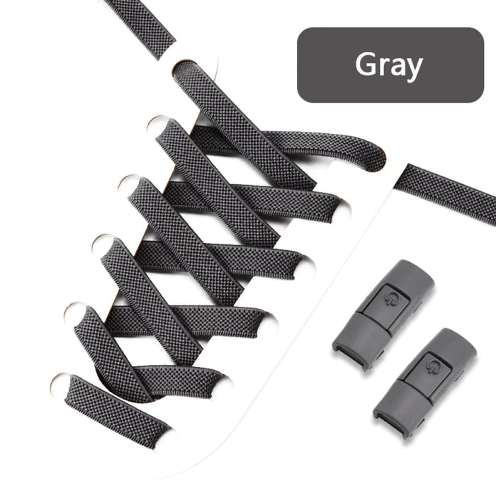 Elastic Sports Colourful Press Lock Without Ties 8mm Flats