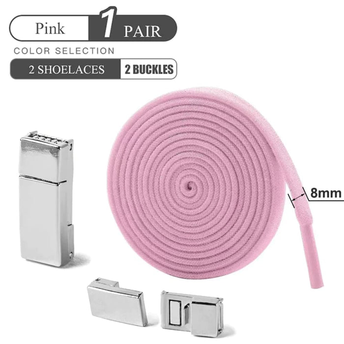 Elastic no Tie Shoe Laces with Magnetic Buckle