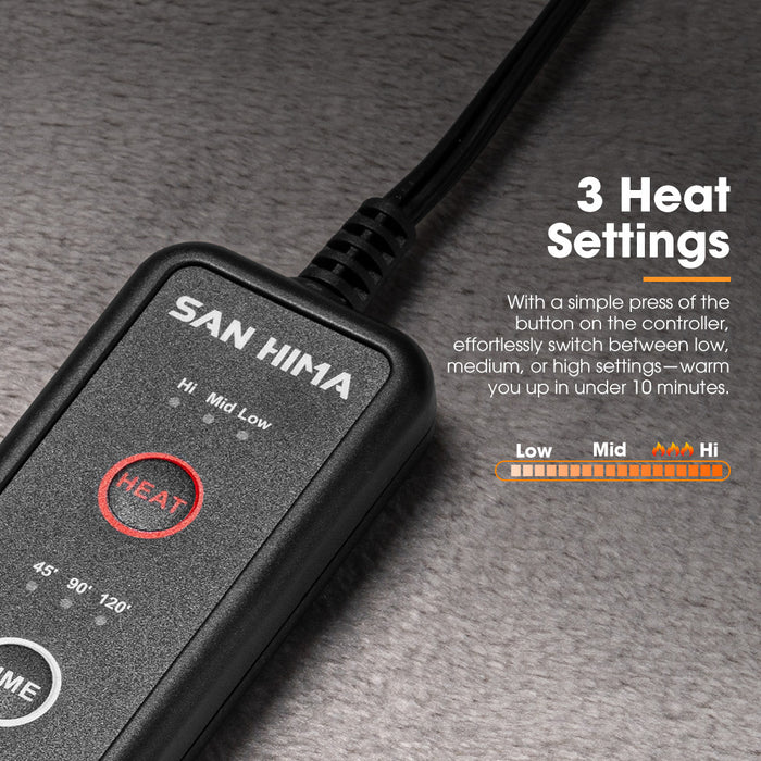 12V Electric Blanket With Controller Washable Throw Rug Travel Camping