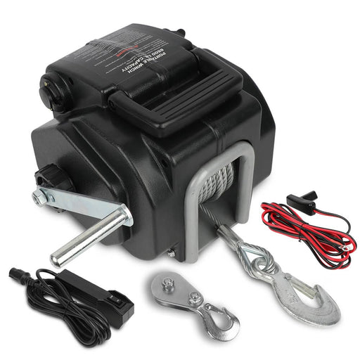 Electric Boat Winch 12v 6500lbs Portable Detachable Steel