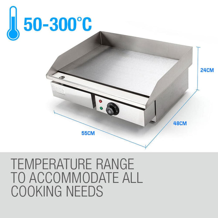 Electric Griddle Grill Bbq Hot Plate Commercial Stainless