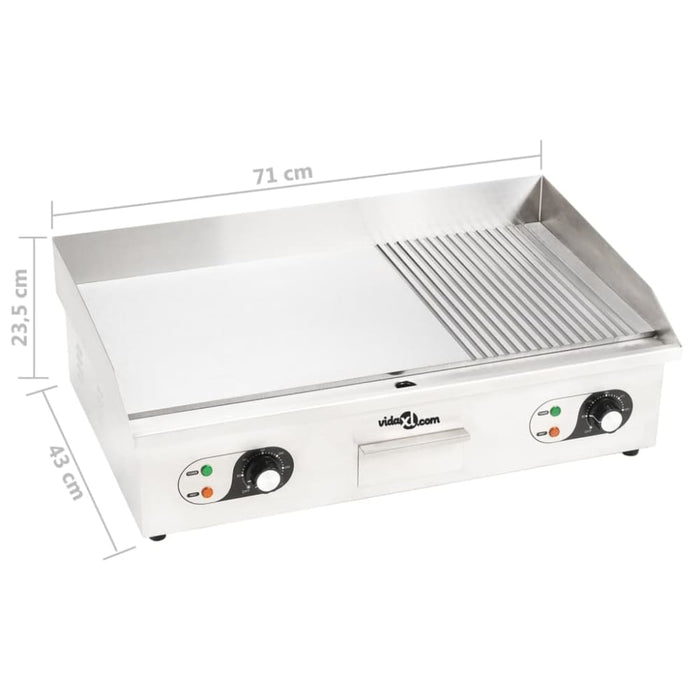 Electric Griddle Stainless Steel 4400 w 71x43x23,5 Cm Poxpx