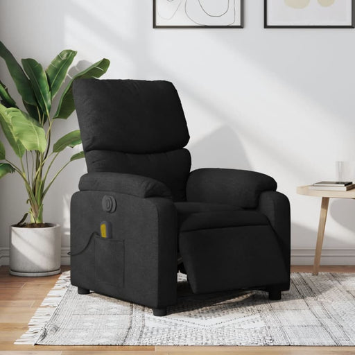 Electric Massage Recliner Chair Black Fabric Txbplka