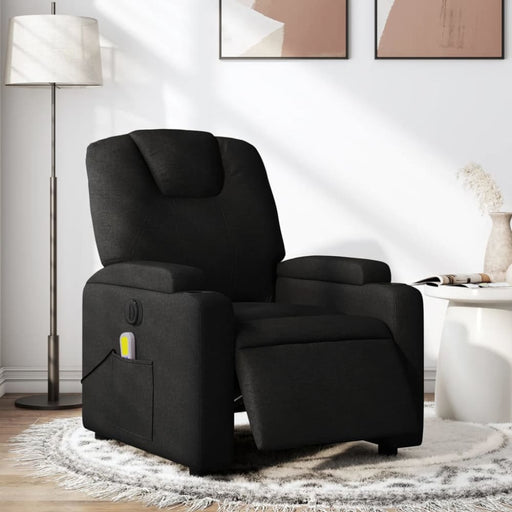 Electric Massage Recliner Chair Black Fabric Txbppxx