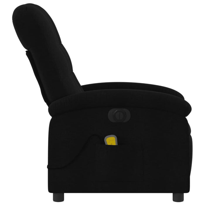 Electric Massage Recliner Chair Black Fabric Txbptka