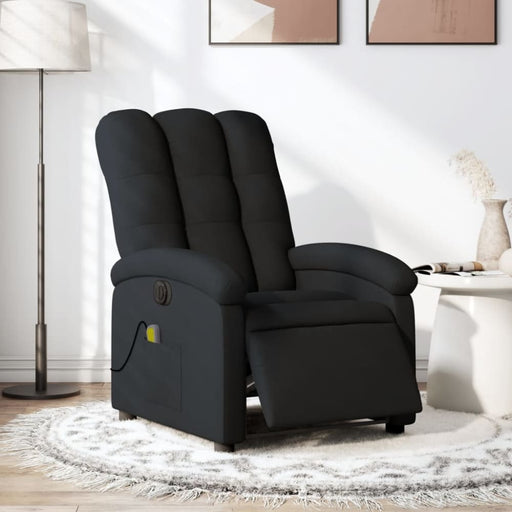 Electric Massage Recliner Chair Black Fabric Txbptka