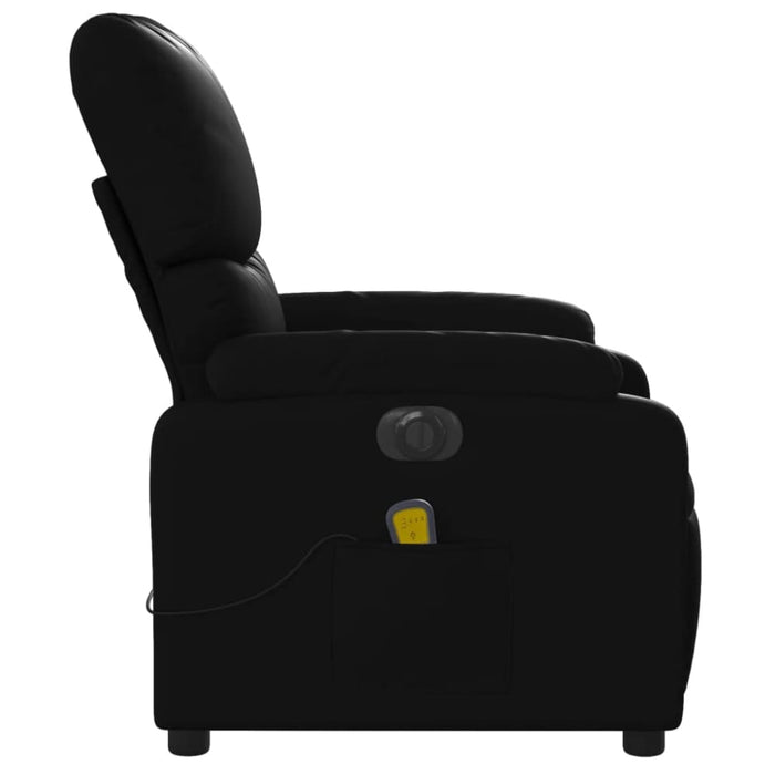 Electric Massage Recliner Chair Black Faux Leather Txbpioa