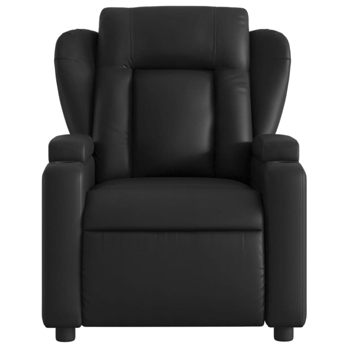 Electric Massage Recliner Chair Black Faux Leather Txbppkk