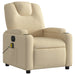 Electric Massage Recliner Chair Cream Fabric Txbppxt