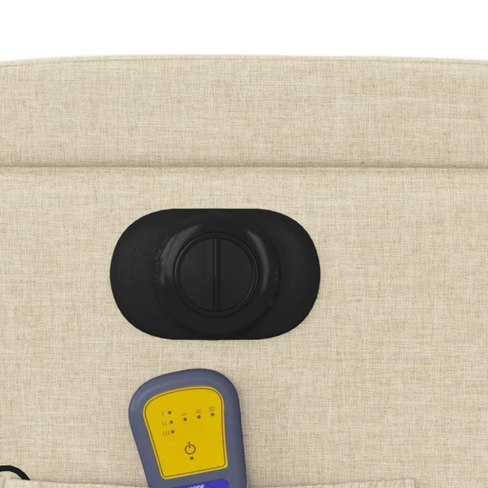 Electric Massage Recliner Chair Cream Fabric Txbppxt