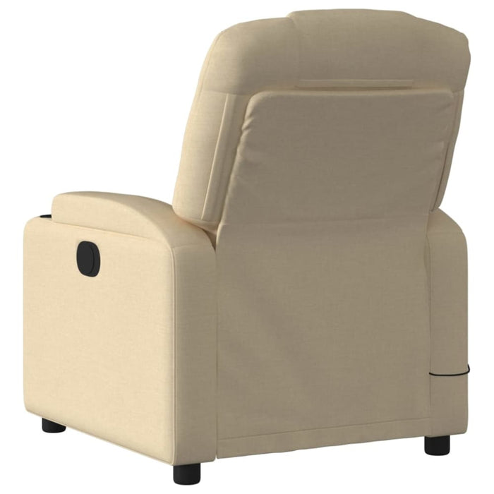 Electric Massage Recliner Chair Cream Fabric Txbppxt