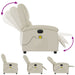 Electric Massage Recliner Chair Cream Faux Leather Txbpapa