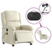 Electric Massage Recliner Chair Cream Faux Leather Txbpapa