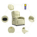 Electric Massage Recliner Chair Cream Real Leather Txbpain