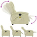 Electric Massage Recliner Chair Cream Real Leather Txbpain