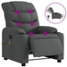Electric Massage Recliner Chair Dark Grey Fabric Txblnpp
