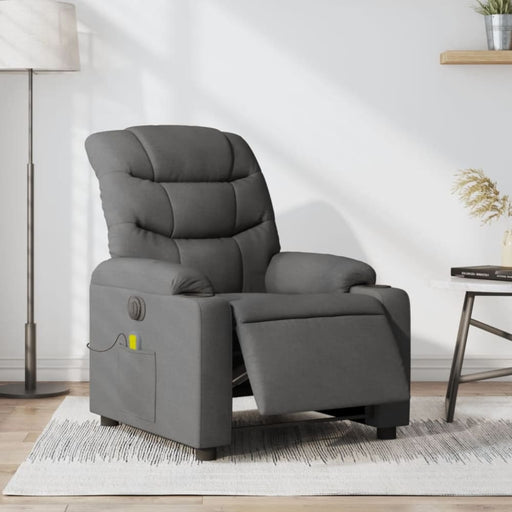 Electric Massage Recliner Chair Dark Grey Fabric Txblnpp