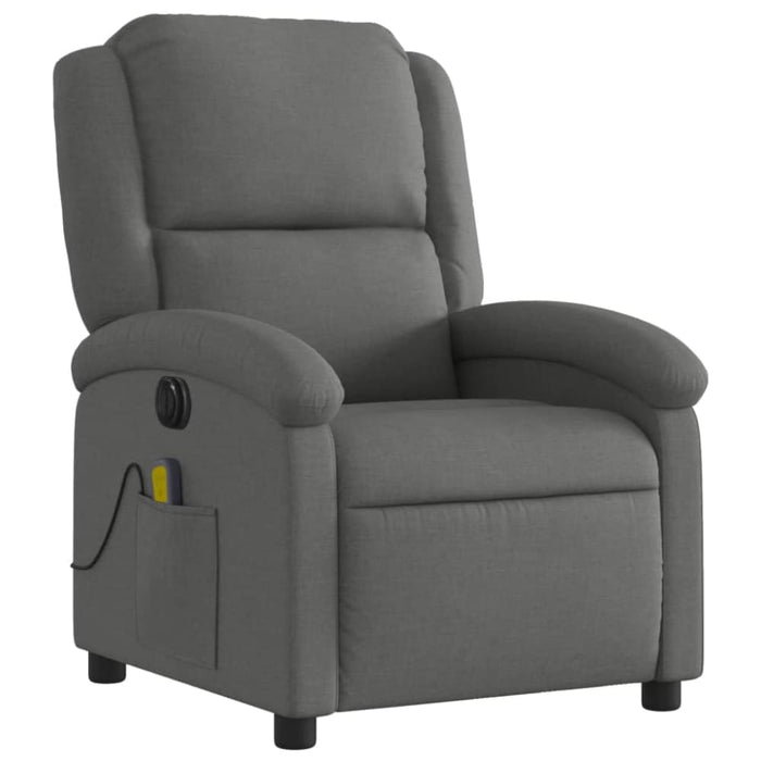 Electric Massage Recliner Chair Dark Grey Fabric Txbpaxp