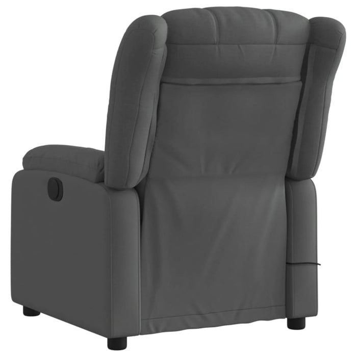 Electric Massage Recliner Chair Dark Grey Fabric Txbpinp