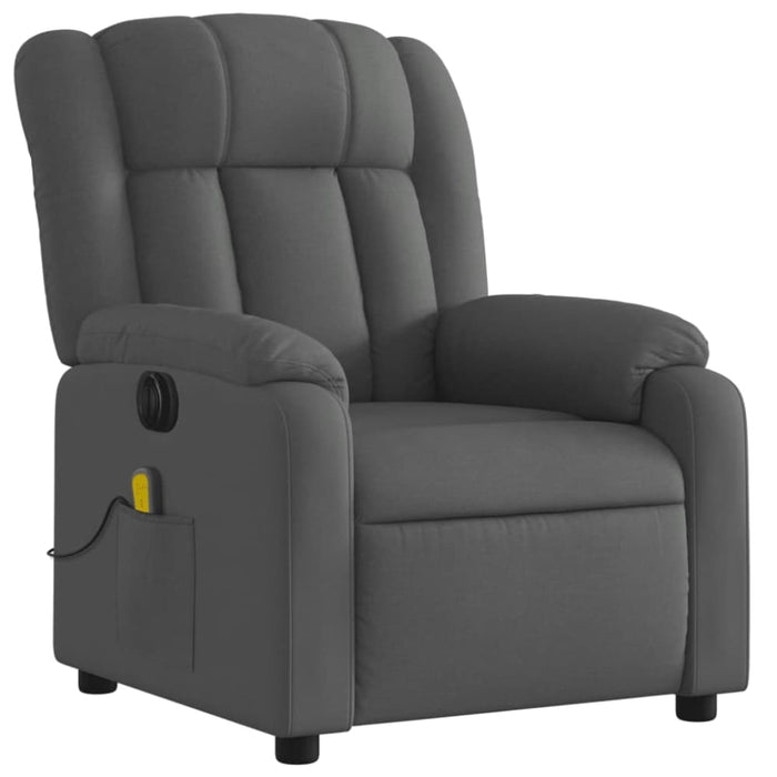 Electric Massage Recliner Chair Dark Grey Fabric Txbpinp
