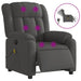 Electric Massage Recliner Chair Dark Grey Fabric Txbpinp