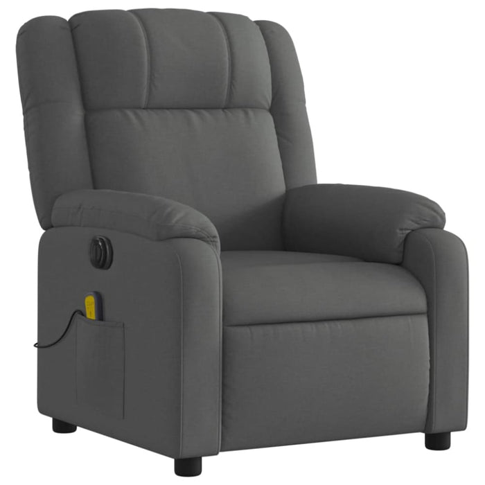 Electric Massage Recliner Chair Dark Grey Fabric Txbpipl