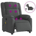 Electric Massage Recliner Chair Dark Grey Fabric Txbpipl