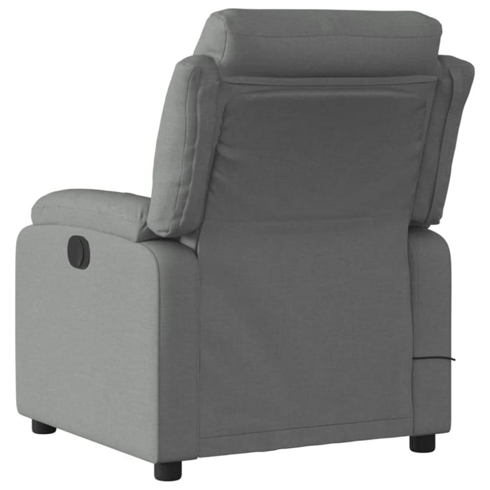 Electric Massage Recliner Chair Dark Grey Fabric Txbpitb