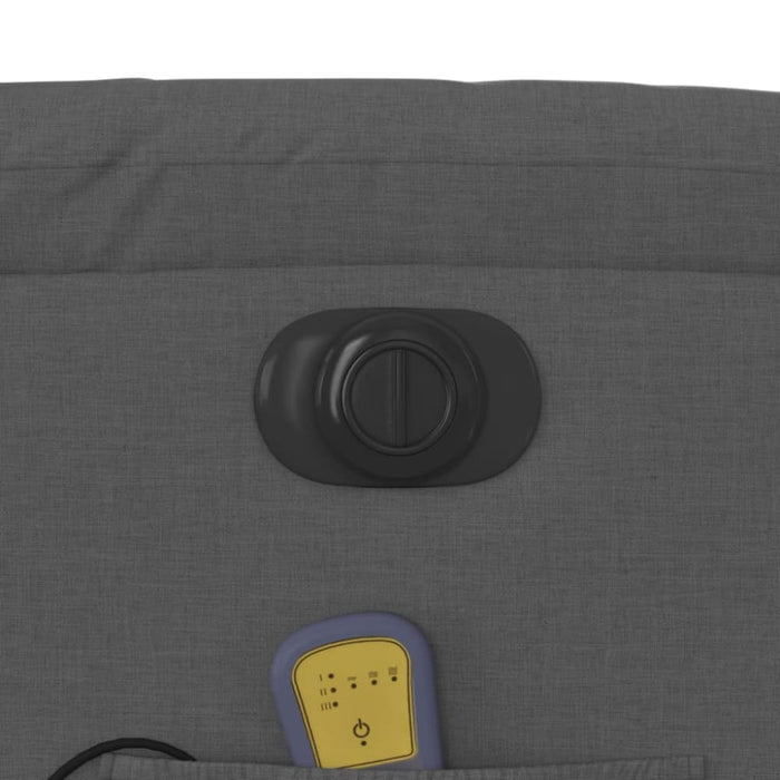 Electric Massage Recliner Chair Dark Grey Fabric Txbpitb