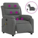 Electric Massage Recliner Chair Dark Grey Fabric Txbpitb