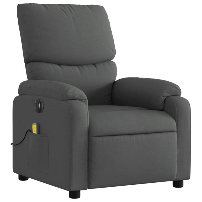 Electric Massage Recliner Chair Dark Grey Fabric Txbplkt