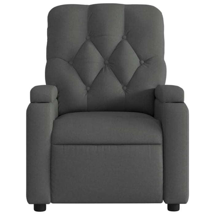 Electric Massage Recliner Chair Dark Grey Fabric Txbplln
