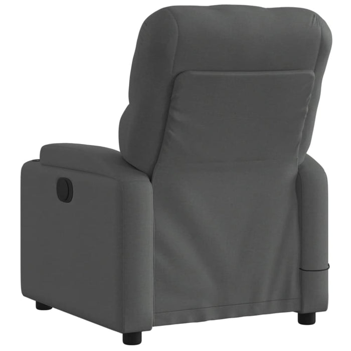 Electric Massage Recliner Chair Dark Grey Fabric Txbplln