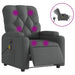 Electric Massage Recliner Chair Dark Grey Fabric Txbplln