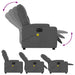 Electric Massage Recliner Chair Dark Grey Fabric Txbplln