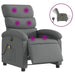 Electric Massage Recliner Chair Dark Grey Fabric Txbptln