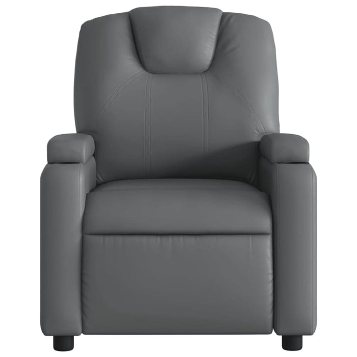 Electric Massage Recliner Chair Grey Faux Leather Txbpppo