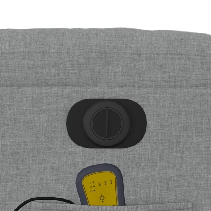 Electric Massage Recliner Chair Light Grey Fabric Txblntn