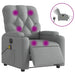 Electric Massage Recliner Chair Light Grey Fabric Txbplli