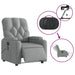Electric Massage Recliner Chair Light Grey Fabric Txbplli
