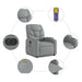 Electric Massage Recliner Chair Light Grey Fabric Txbplxb
