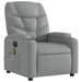 Electric Massage Recliner Chair Light Grey Fabric Txbplxb