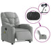 Electric Massage Recliner Chair Light Grey Fabric Txbplxb