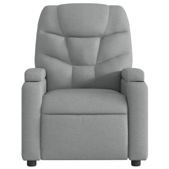 Electric Massage Recliner Chair Light Grey Fabric Txbplxb